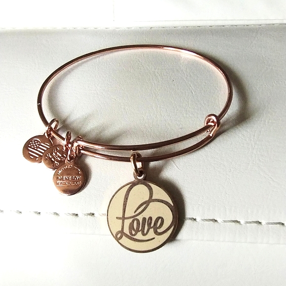 Alex & Ani Rose Tone Love Bracelet - Picture 4 of 5